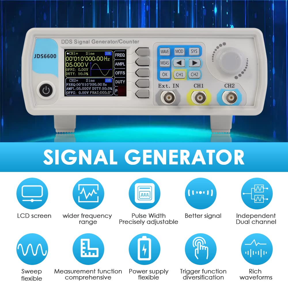 mane　DAMONDE EQUIPMENT GD2 NEO HTD DDS Signal Generator Counter, 2.4'' LCD Display High Precision